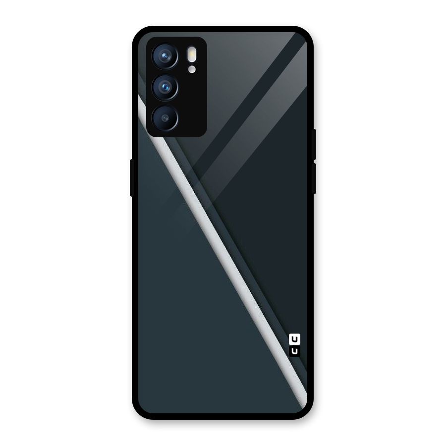 Classic Single Stripe Glass Back Case for Oppo Reno6 5G