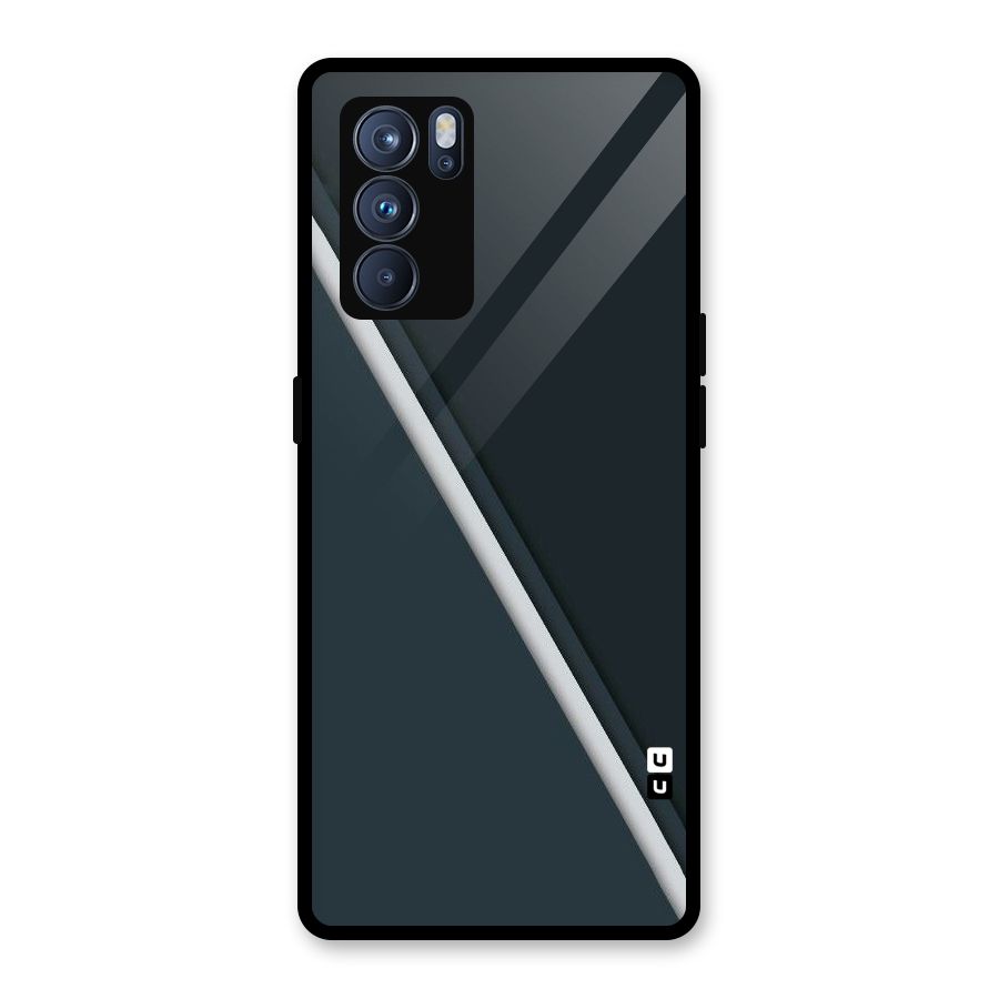 Classic Single Stripe Glass Back Case for Oppo Reno6 Pro 5G