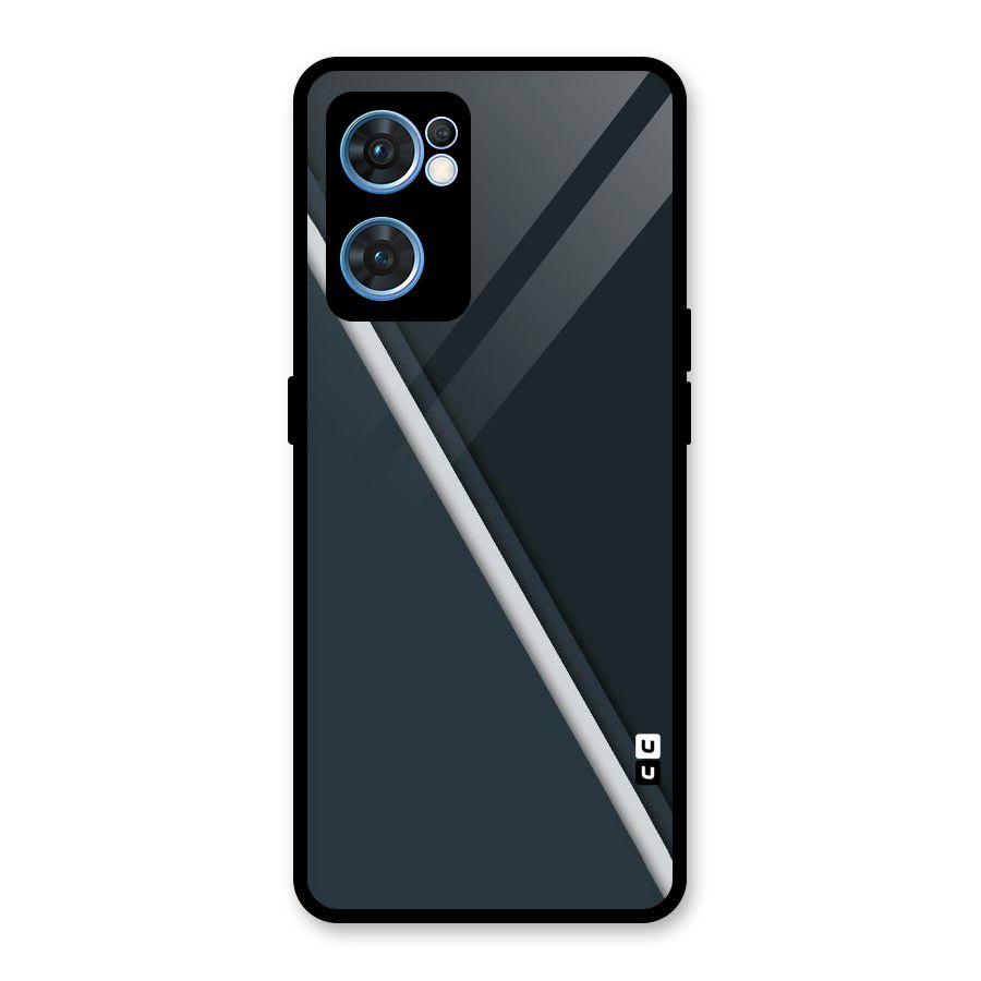 Classic Single Stripe Glass Back Case for Oppo Reno7 5G