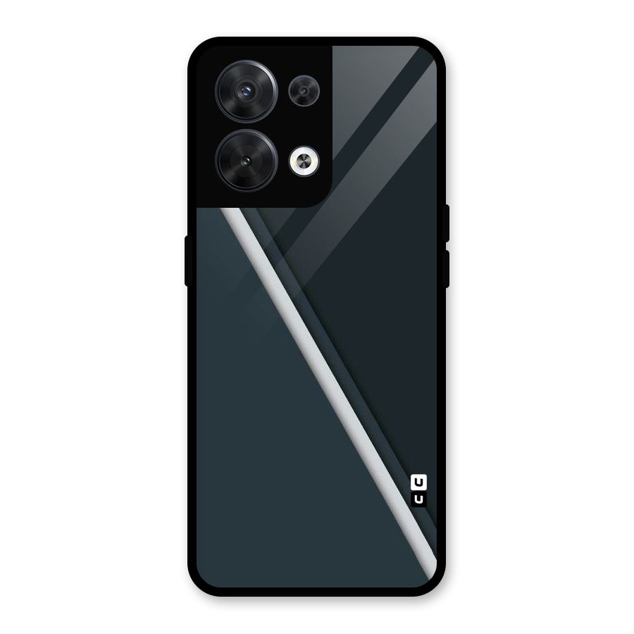 Classic Single Stripe Glass Back Case for Oppo Reno8 5G