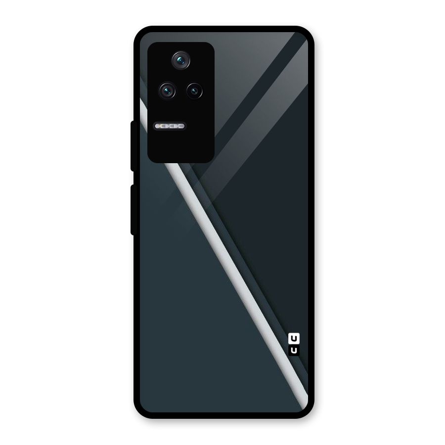 Classic Single Stripe Glass Back Case for Poco F4 5G