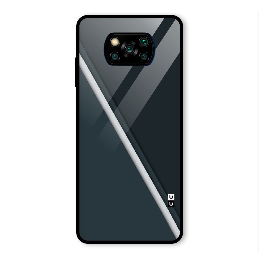 Classic Single Stripe Glass Back Case for Poco X3 Pro