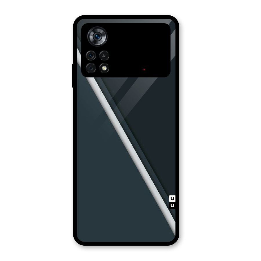 Classic Single Stripe Glass Back Case for Poco X4 Pro 5G