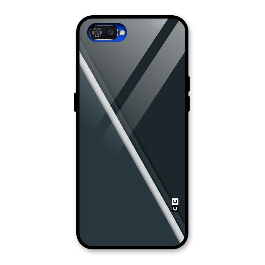 Classic Single Stripe Glass Back Case for Realme C2