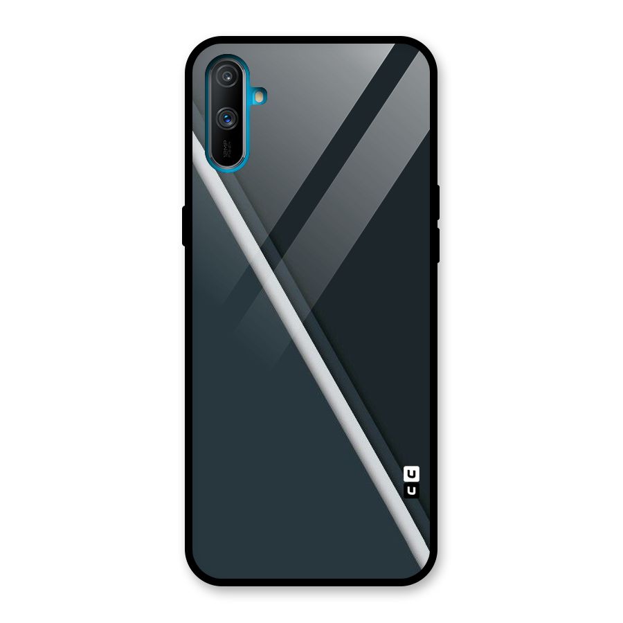 Classic Single Stripe Glass Back Case for Realme C3