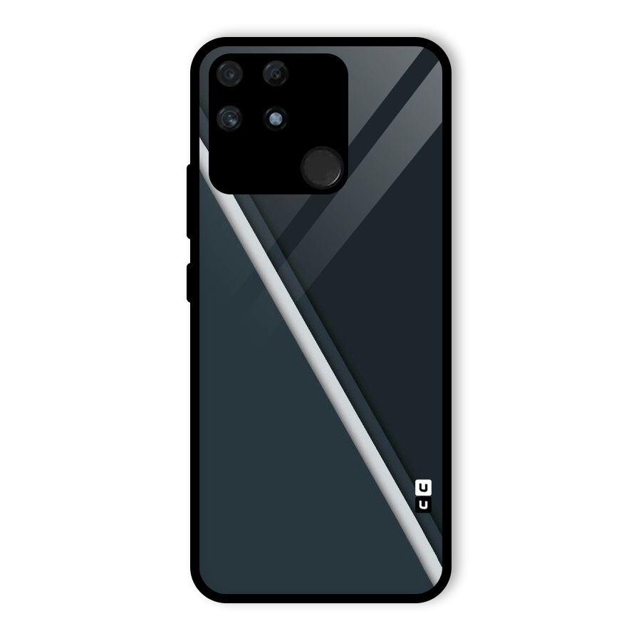 Classic Single Stripe Glass Back Case for Realme Narzo 50A