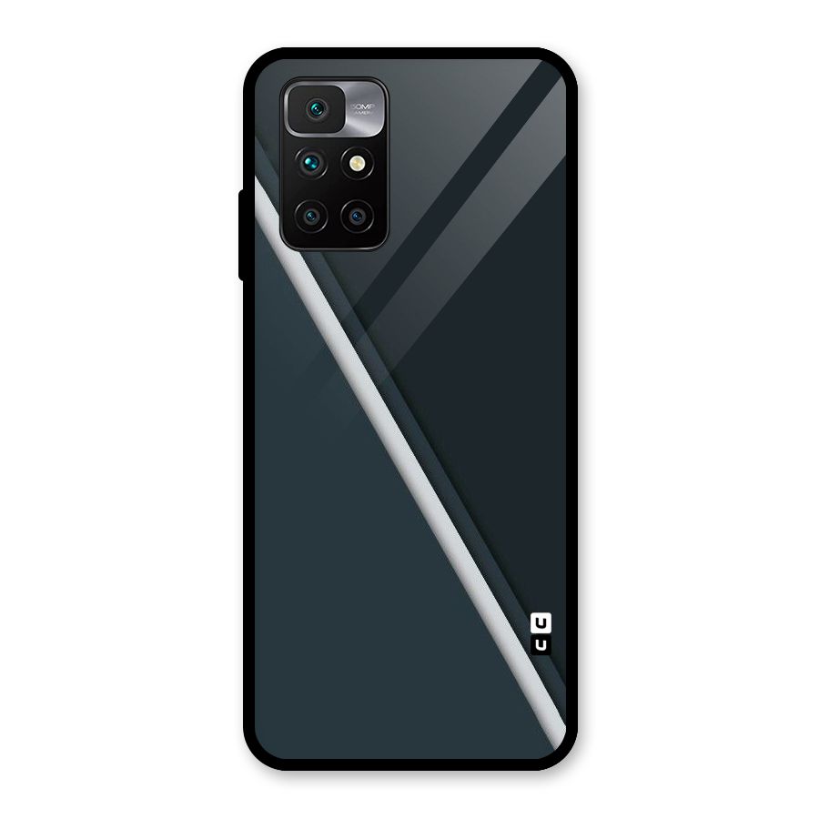Classic Single Stripe Glass Back Case for Redmi 10 Prime
