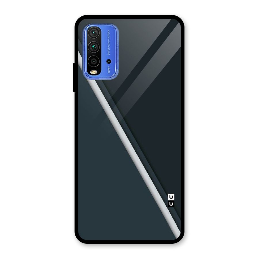 Classic Single Stripe Glass Back Case for Redmi 9 Power
