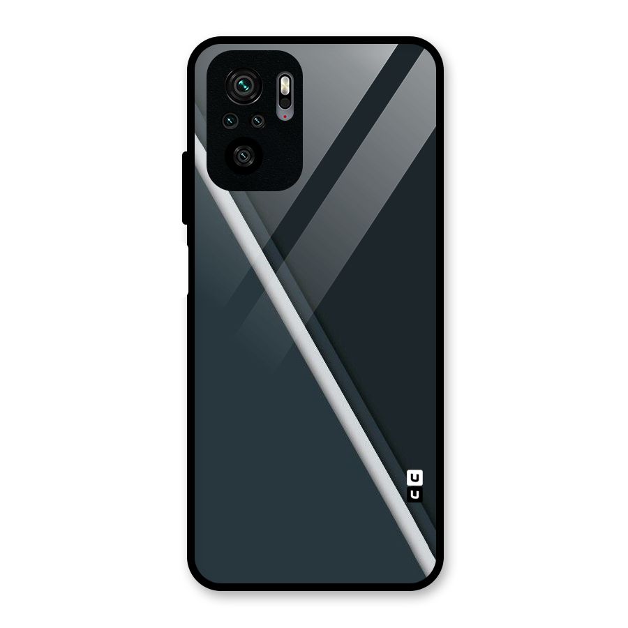 Classic Single Stripe Glass Back Case for Redmi Note 10S