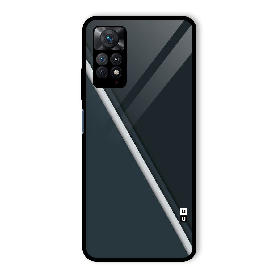 Classic Single Stripe Glass Back Case for Redmi Note 11 Pro
