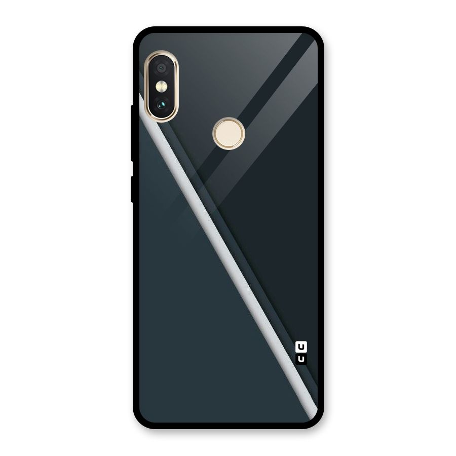 Classic Single Stripe Glass Back Case for Redmi Note 5 Pro