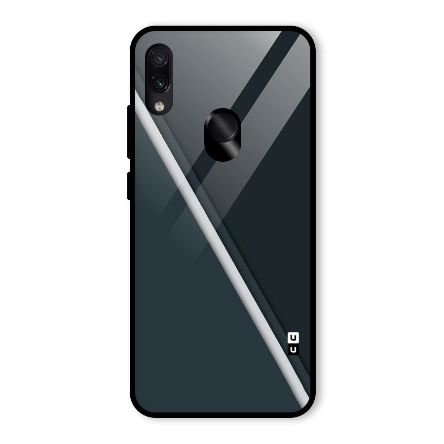 Classic Single Stripe Glass Back Case for Redmi Note 7S