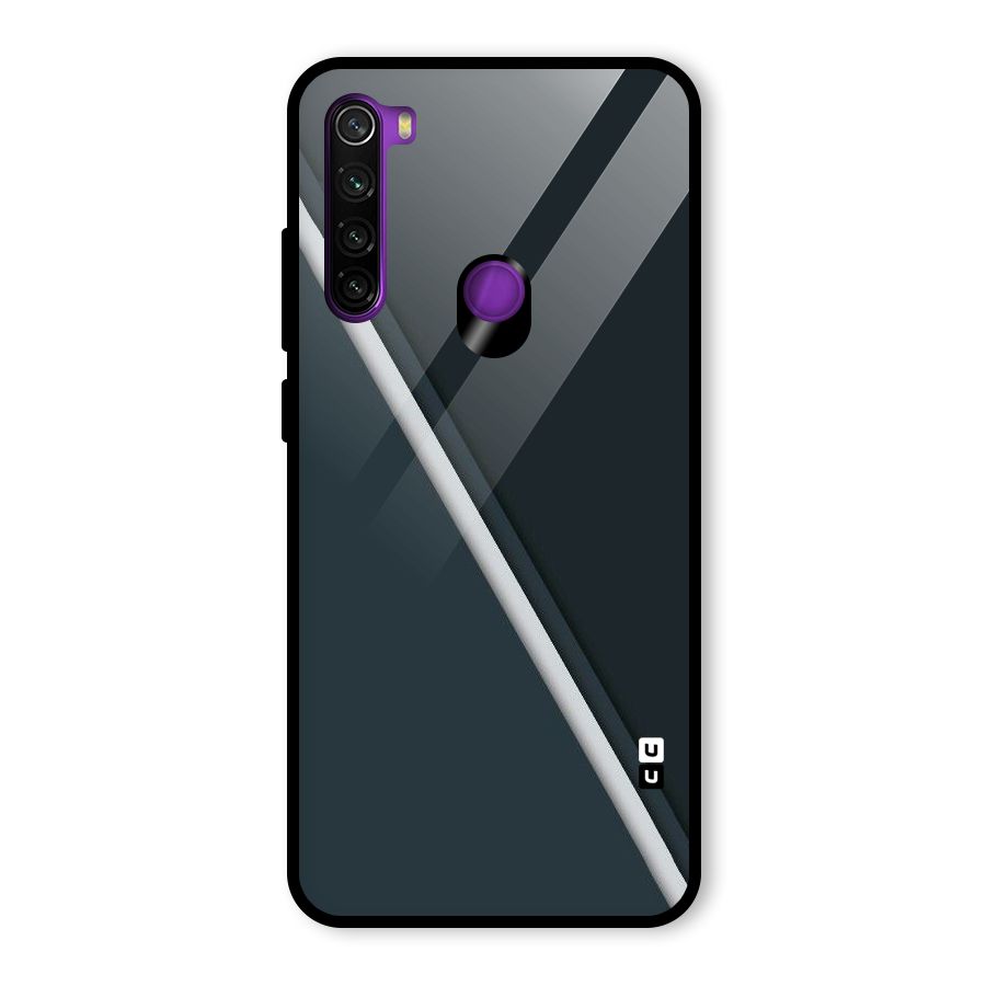 Classic Single Stripe Glass Back Case for Redmi Note 8
