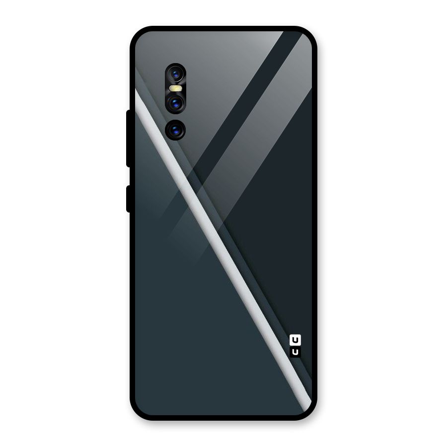 Classic Single Stripe Glass Back Case for Vivo V15 Pro