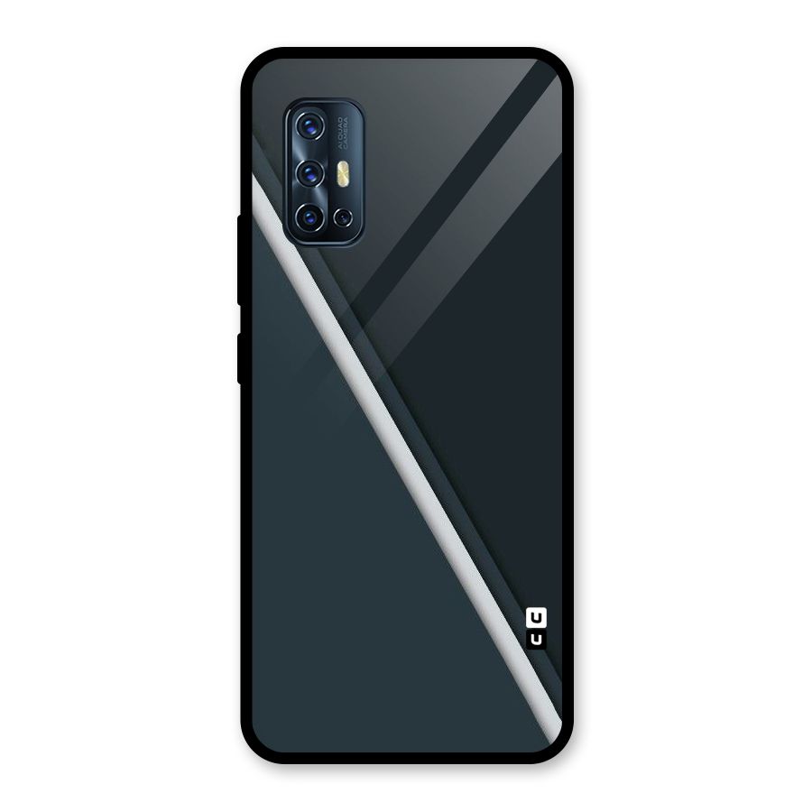 Classic Single Stripe Glass Back Case for Vivo V17