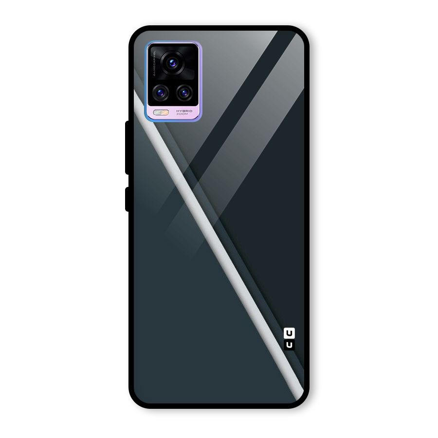 Classic Single Stripe Glass Back Case for Vivo V20 Pro