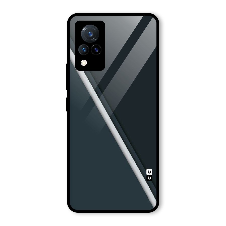 Classic Single Stripe Glass Back Case for Vivo V21 5G
