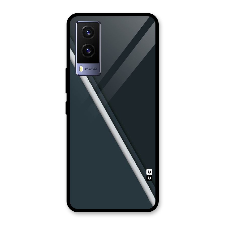 Classic Single Stripe Glass Back Case for Vivo V21e 5G