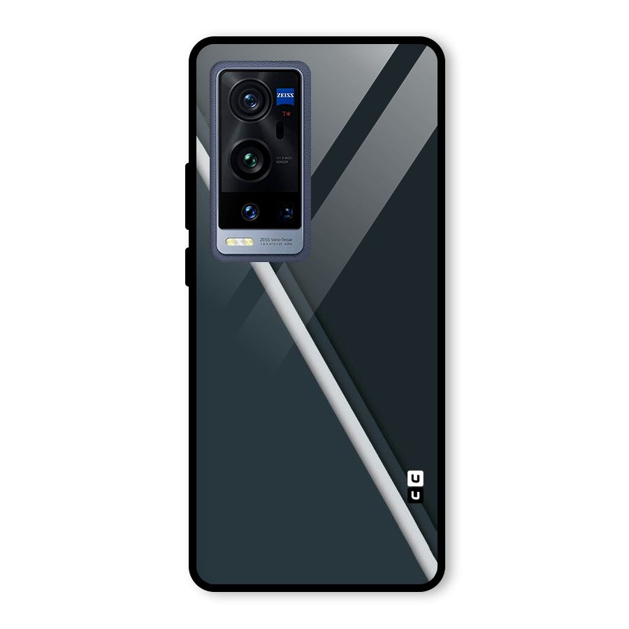 Classic Single Stripe Glass Back Case for Vivo X60 Pro Plus