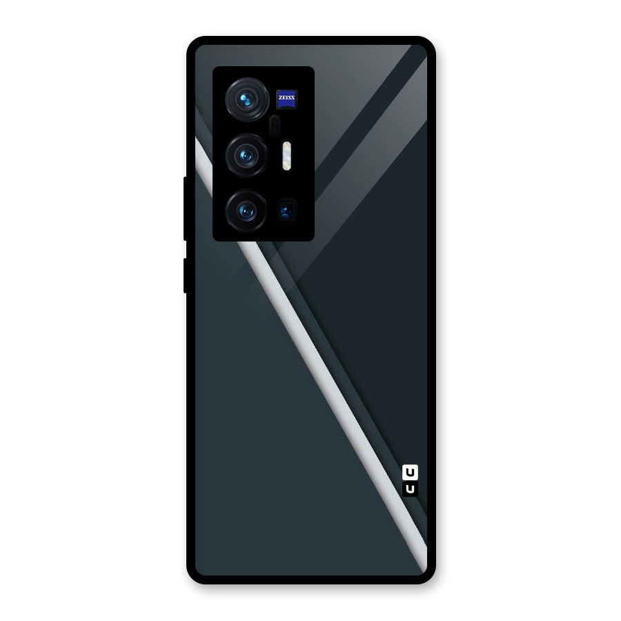 Classic Single Stripe Glass Back Case for Vivo X70 Pro Plus