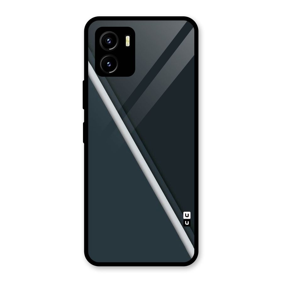 Classic Single Stripe Glass Back Case for Vivo Y15s