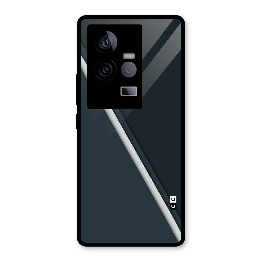 Classic Single Stripe Glass Back Case for Vivo iQOO 11 5G