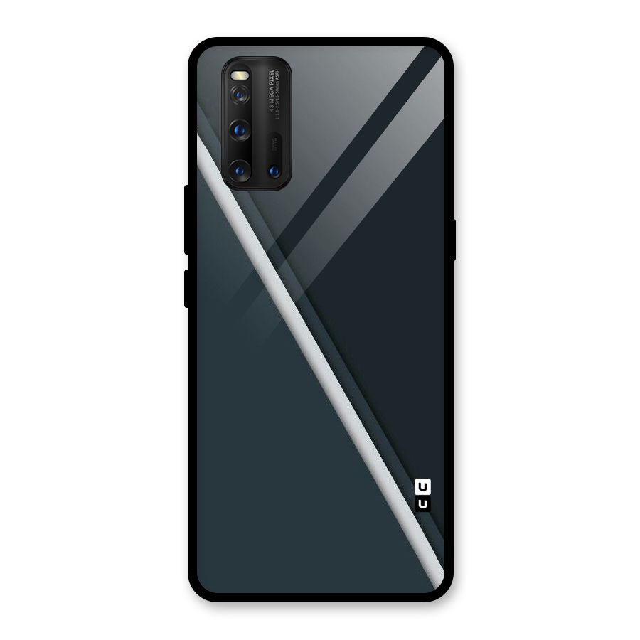 Classic Single Stripe Glass Back Case for Vivo iQOO 3