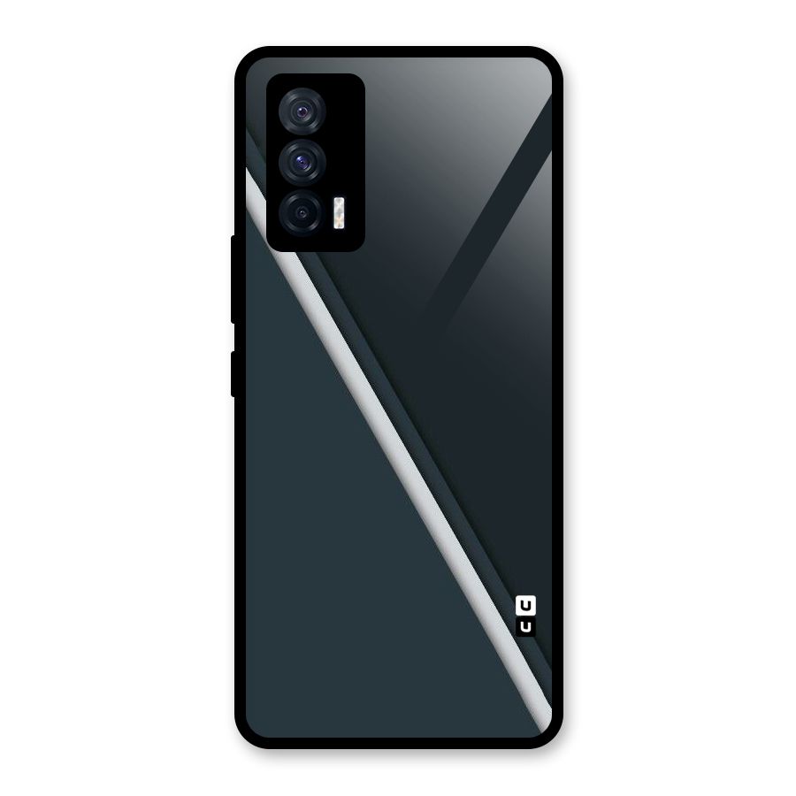 Classic Single Stripe Glass Back Case for Vivo iQOO 7 5G