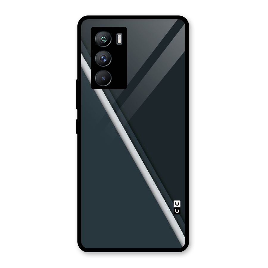 Classic Single Stripe Glass Back Case for Vivo iQOO 9 SE