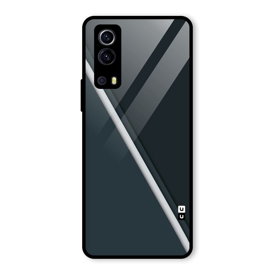 Classic Single Stripe Glass Back Case for Vivo iQOO Z3