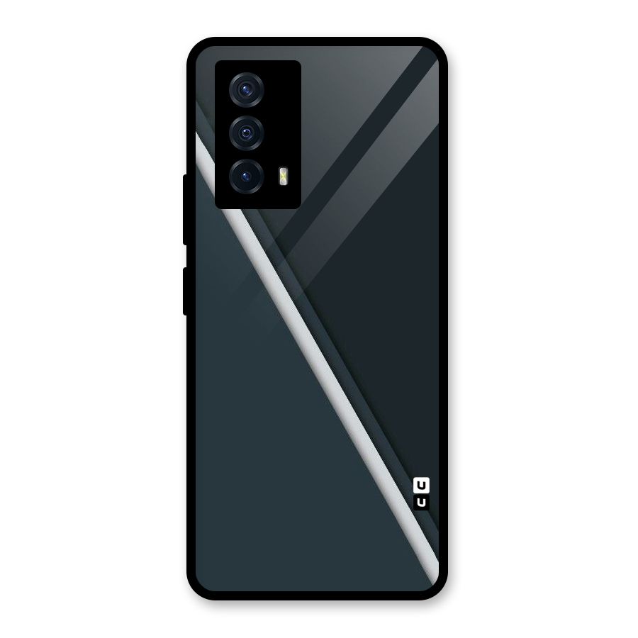 Classic Single Stripe Glass Back Case for Vivo iQOO Z5