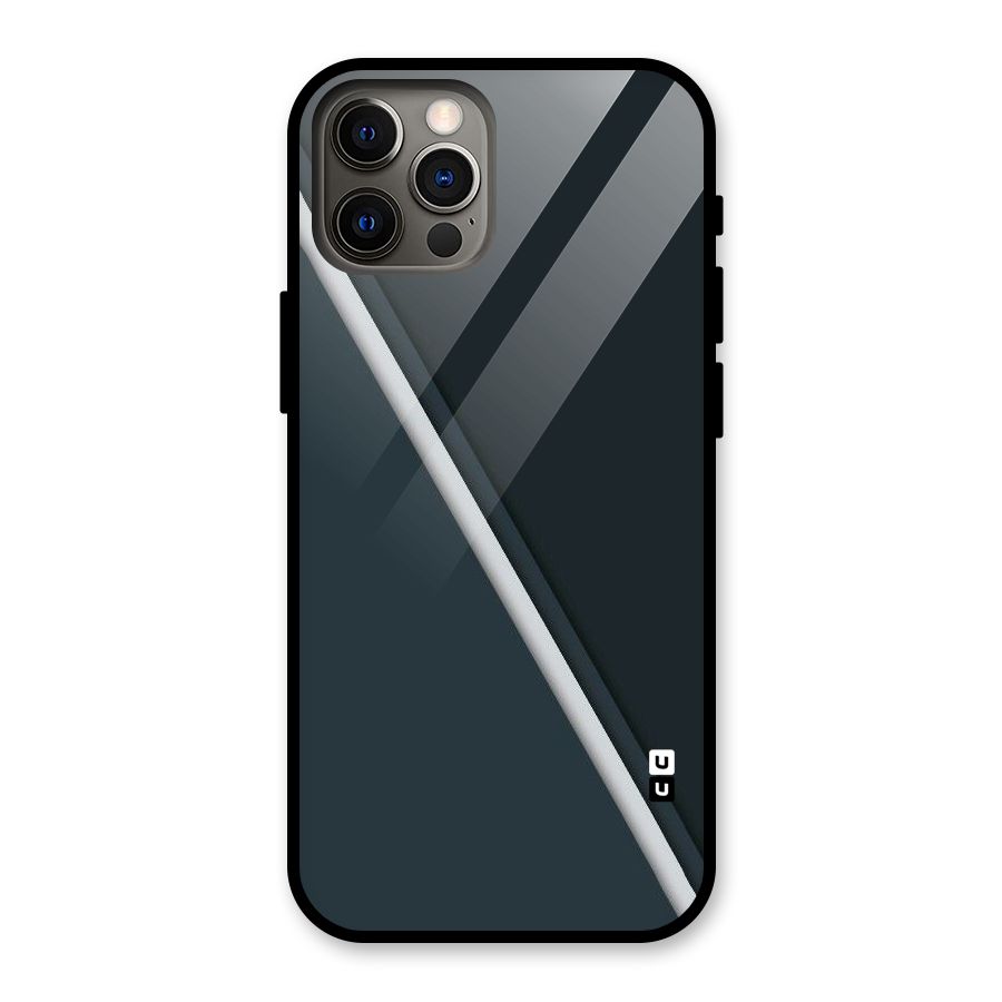 Classic Single Stripe Glass Back Case for iPhone 12 Pro
