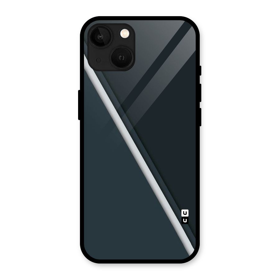Classic Single Stripe Glass Back Case for iPhone 13