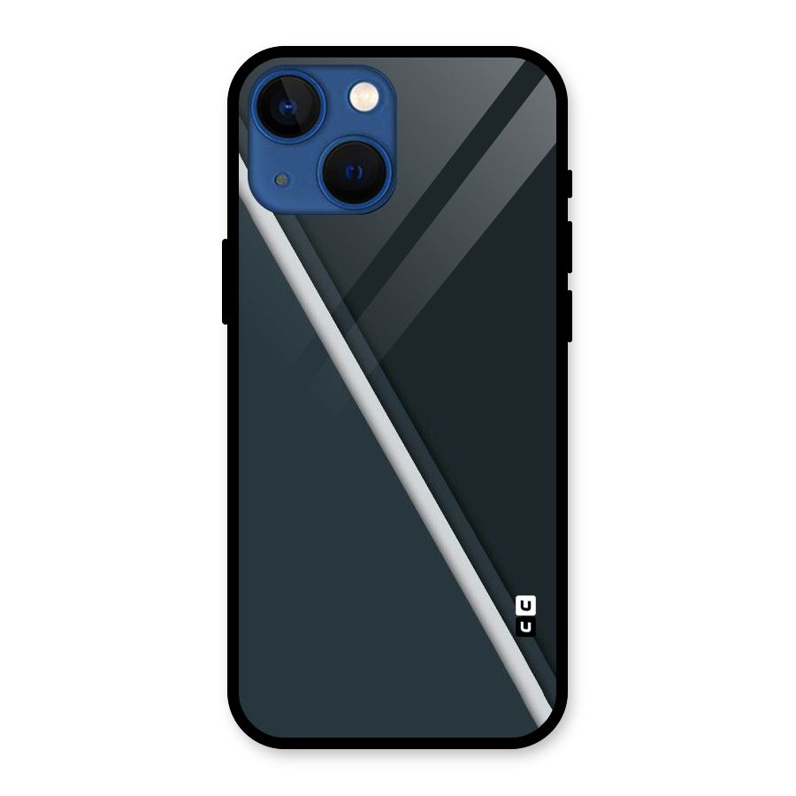 Classic Single Stripe Glass Back Case for iPhone 13 Mini