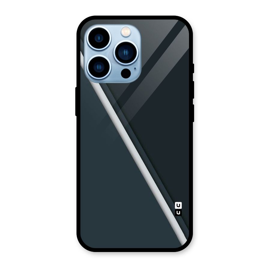 Classic Single Stripe Glass Back Case for iPhone 13 Pro