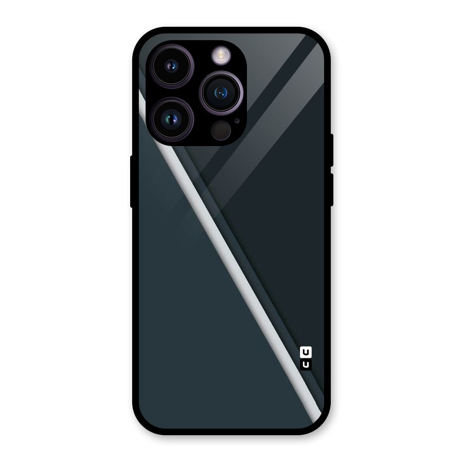 Classic Single Stripe Glass Back Case for iPhone 14 Pro