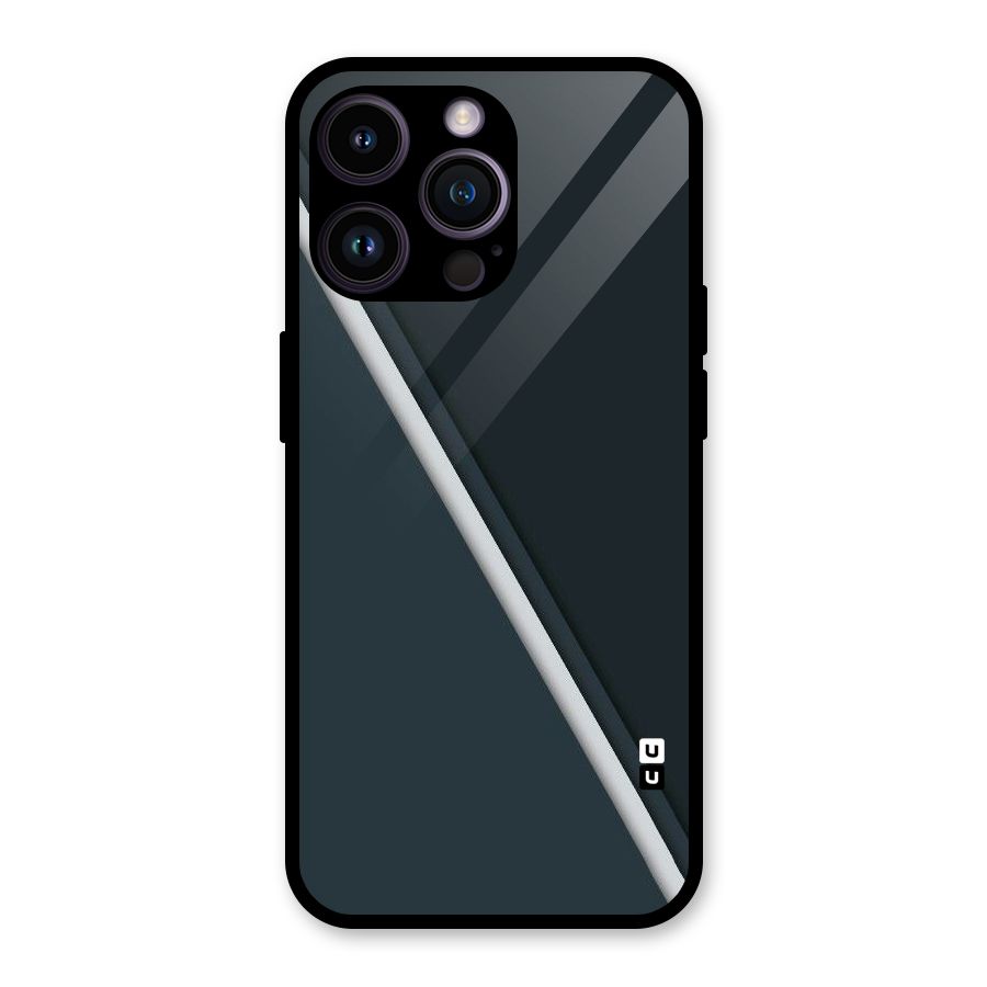 Classic Single Stripe Glass Back Case for iPhone 14 Pro Max