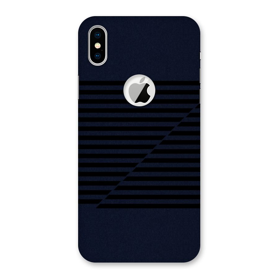 Classic Stripes Cut Back Case for iPhone XS Logo Cut