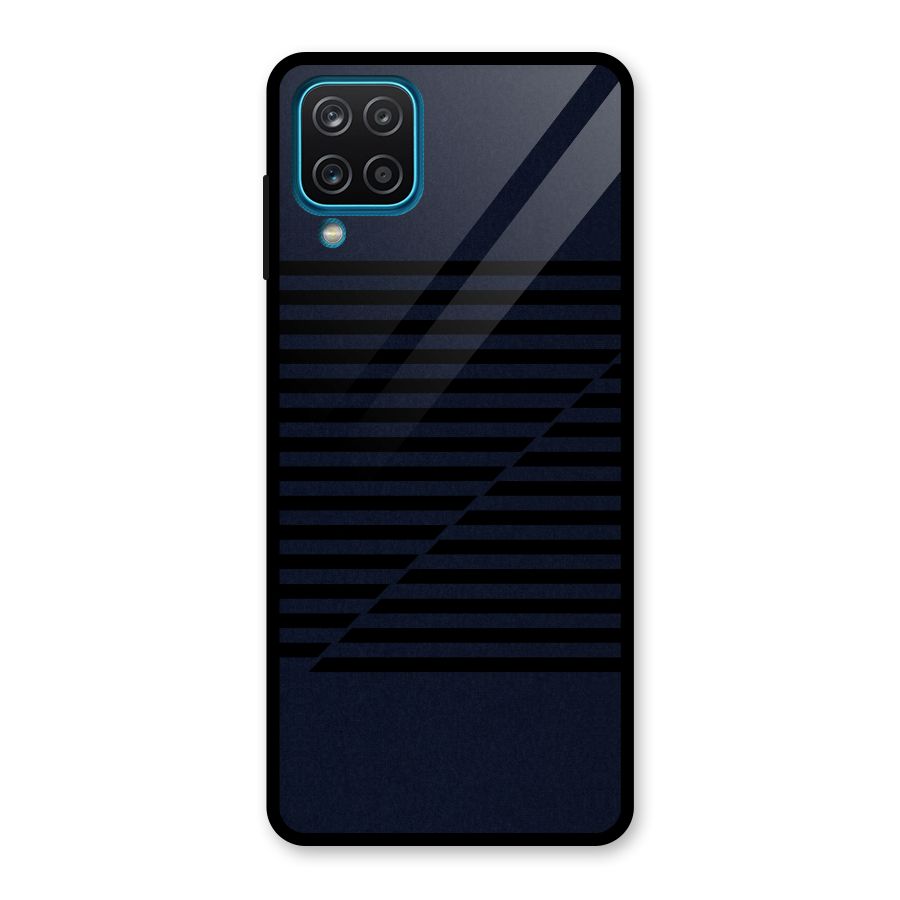 Classic Stripes Cut Glass Back Case for Galaxy A12