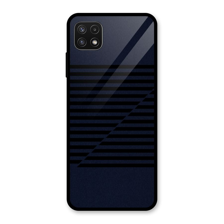 Classic Stripes Cut Glass Back Case for Galaxy A22 5G