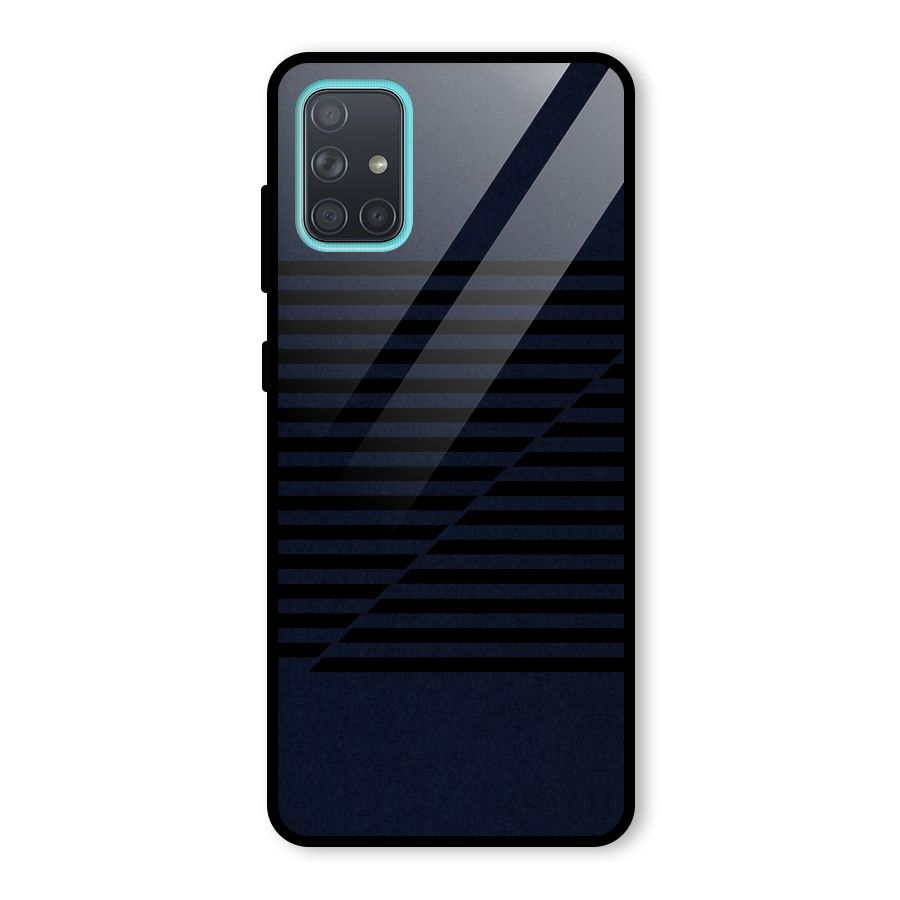 Classic Stripes Cut Glass Back Case for Galaxy A71