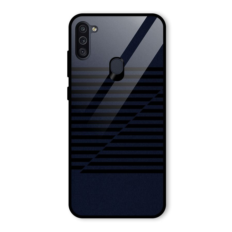 Classic Stripes Cut Glass Back Case for Galaxy M11