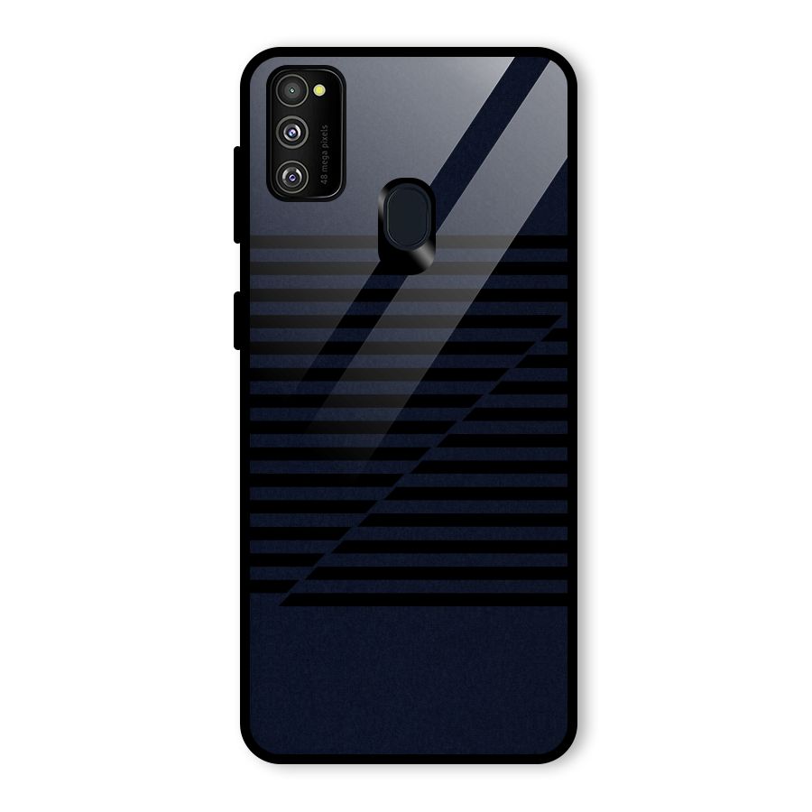 Classic Stripes Cut Glass Back Case for Galaxy M30s