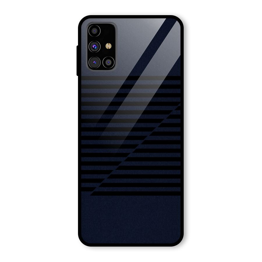 Classic Stripes Cut Glass Back Case for Galaxy M31s