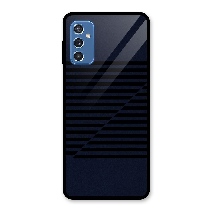 Classic Stripes Cut Glass Back Case for Galaxy M52 5G