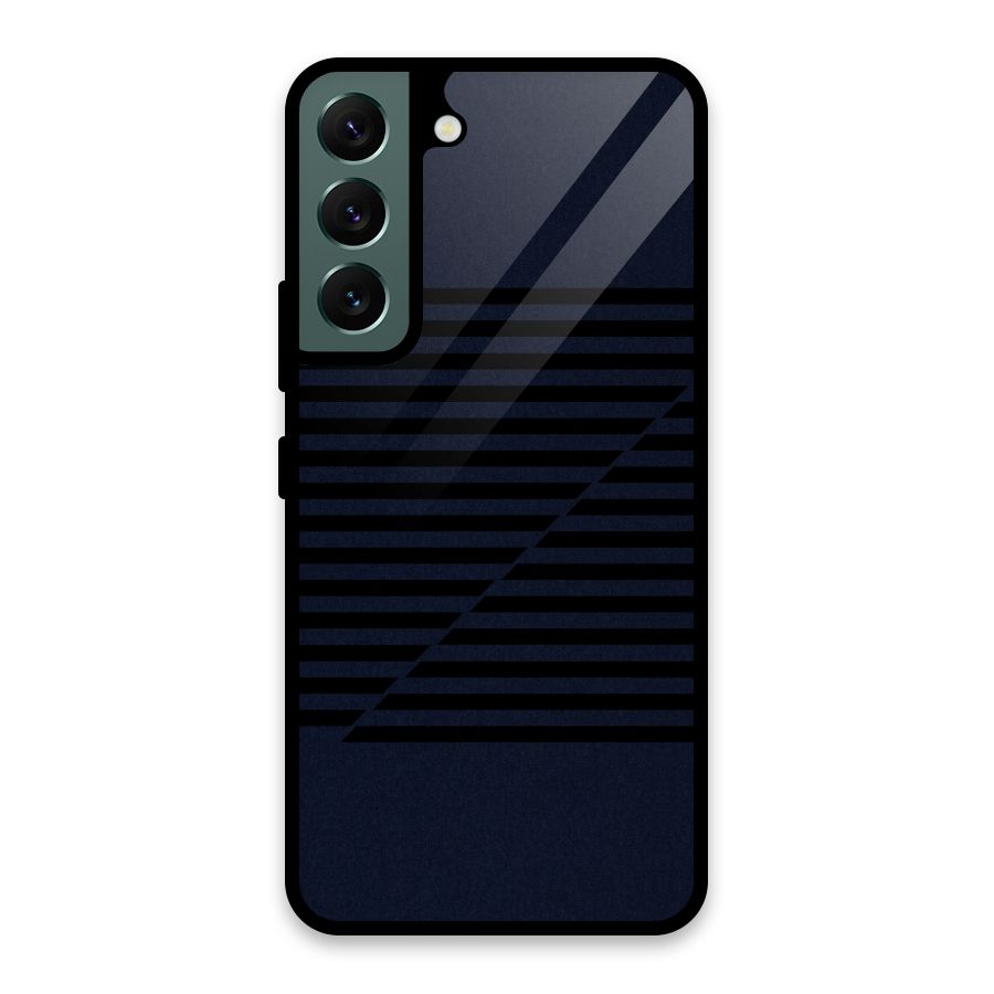 Classic Stripes Cut Glass Back Case for Galaxy S22 5G