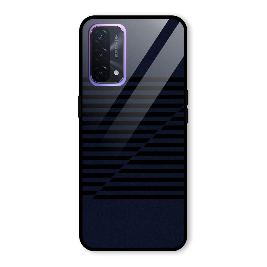 Classic Stripes Cut Glass Back Case for Oppo A74 5G