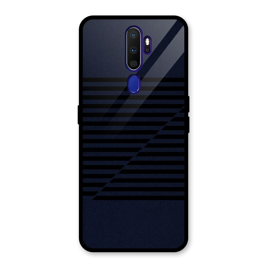 Classic Stripes Cut Glass Back Case for Oppo A9 (2020)