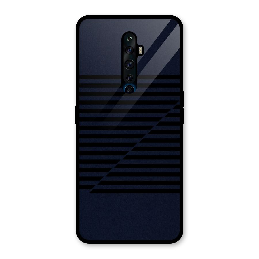 Classic Stripes Cut Glass Back Case for Oppo Reno2 F