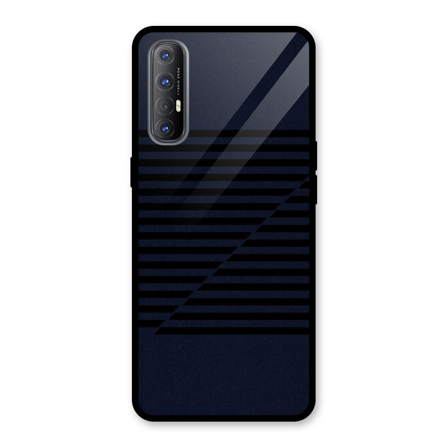 Classic Stripes Cut Glass Back Case for Oppo Reno3 Pro